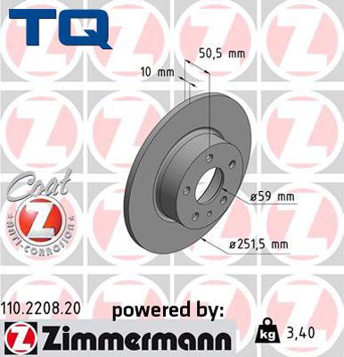 TQ 222605 - Тормозной диск autospares.lv