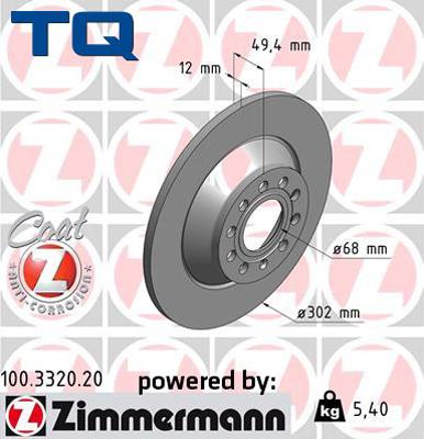 TQ TQ-BD0009 - Тормозной диск autospares.lv