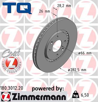 TQ TQ-BD0022 - Тормозной диск autospares.lv