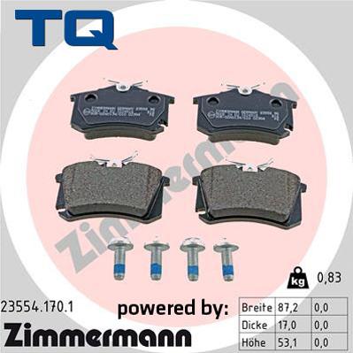 TQ 222689 - Тормозные колодки, дисковые, комплект autospares.lv