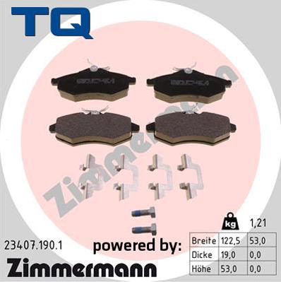 TQ 222685 - Тормозные колодки, дисковые, комплект autospares.lv