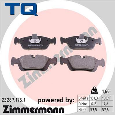 TQ TQ-BP0050 - Тормозные колодки, дисковые, комплект autospares.lv