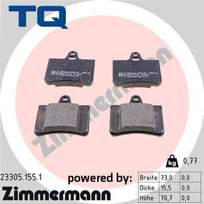 TQ 222682 - Тормозные колодки, дисковые, комплект autospares.lv