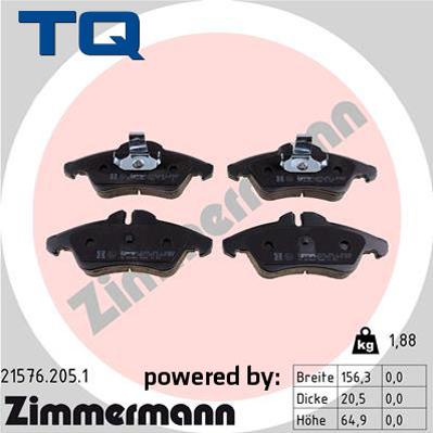 TQ 222639 - Тормозные колодки, дисковые, комплект autospares.lv