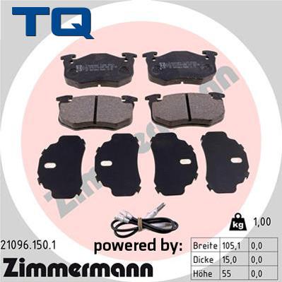 TQ 222634 - Тормозные колодки, дисковые, комплект autospares.lv