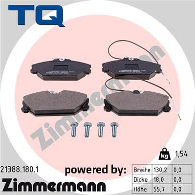 TQ 222635 - Тормозные колодки, дисковые, комплект autospares.lv