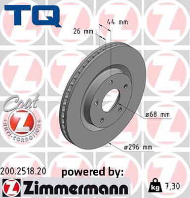 TQ TQ-BD0027 - Тормозной диск autospares.lv