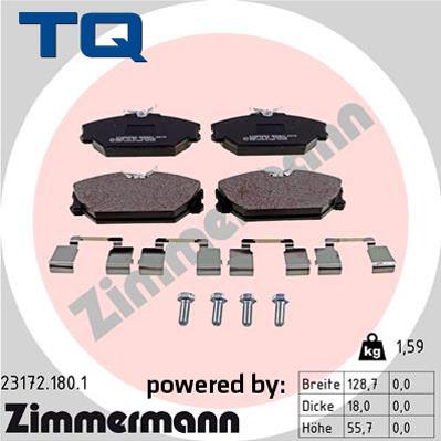 TQ 222676 - Тормозные колодки, дисковые, комплект autospares.lv