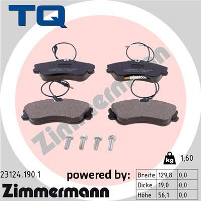 TQ 222672 - Тормозные колодки, дисковые, комплект autospares.lv