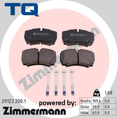 TQ 222741 - Тормозные колодки, дисковые, комплект autospares.lv