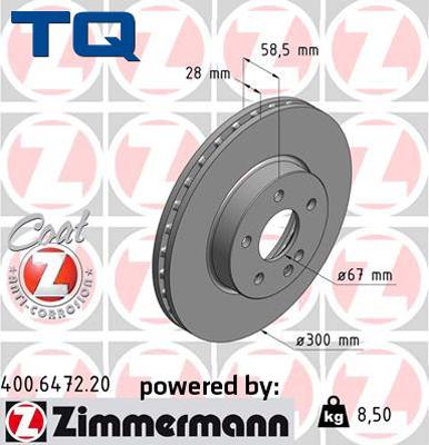 TQ 222755 - Тормозной диск autospares.lv