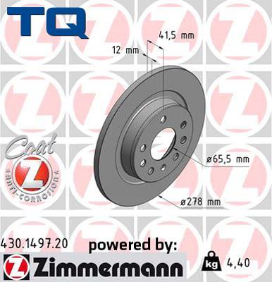 TQ TQ-BD0077 - Тормозной диск autospares.lv