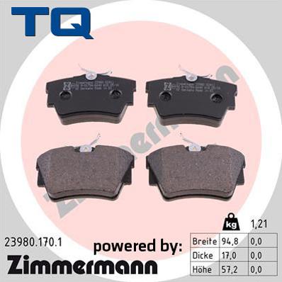 TQ 222713 - Тормозные колодки, дисковые, комплект autospares.lv