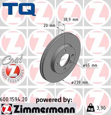 TQ 222786 - Тормозной диск autospares.lv