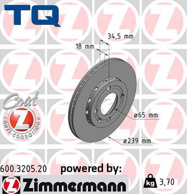 TQ 222788 - Тормозной диск autospares.lv