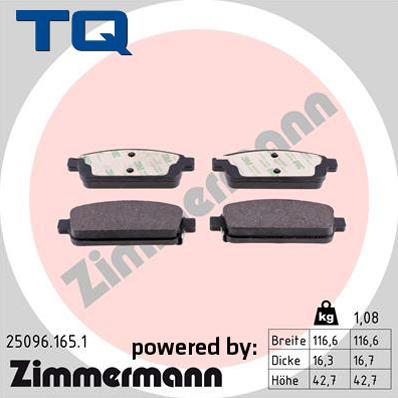 TQ 222738 - Тормозные колодки, дисковые, комплект autospares.lv