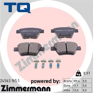 TQ 222721 - Тормозные колодки, дисковые, комплект autospares.lv