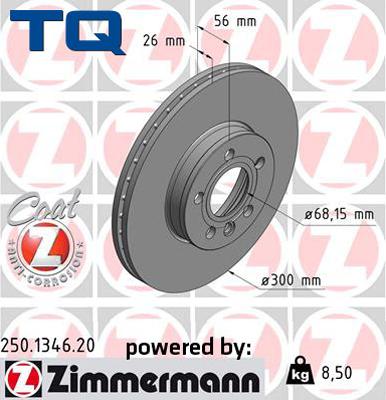 TQ 222728 - Тормозной диск autospares.lv