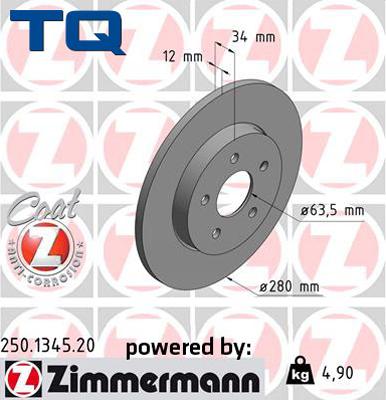 TQ 222727 - Тормозной диск autospares.lv