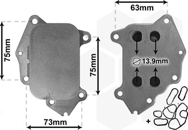 TQ TQ-40003396 - Масляный радиатор, двигательное масло autospares.lv