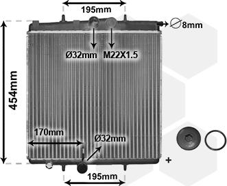 TQ TQ-40002188 - Радиатор, охлаждение двигателя autospares.lv