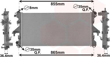 TQ TQ-40002304 - Радиатор, охлаждение двигателя autospares.lv