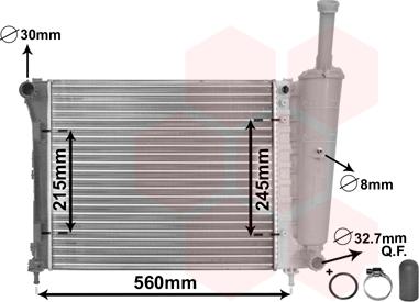 TQ TQ-17002345 - Радиатор, охлаждение двигателя autospares.lv