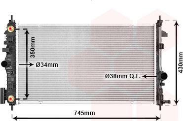 TQ TQ-37002473 - Радиатор, охлаждение двигателя autospares.lv