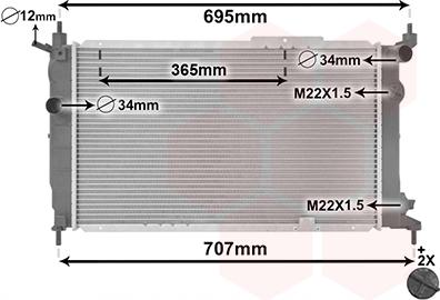 TQ TQ-37002091 - Радиатор, охлаждение двигателя autospares.lv