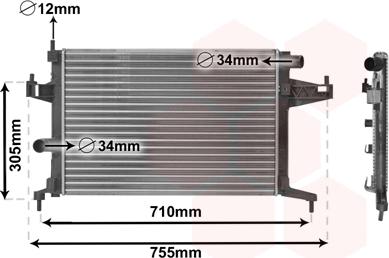 TQ TQ-37002306 - Радиатор, охлаждение двигателя autospares.lv