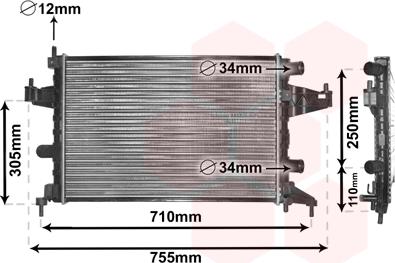 TQ TQ-37002303 - Радиатор, охлаждение двигателя autospares.lv