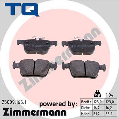 TQ TQ-BP0909 - Тормозные колодки, дисковые, комплект autospares.lv