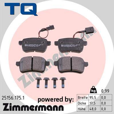 TQ TQ-BP0933 - Тормозные колодки, дисковые, комплект autospares.lv