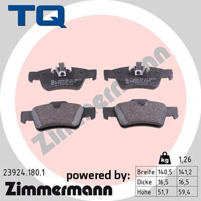 TQ TQ-BP0623 - Тормозные колодки, дисковые, комплект autospares.lv