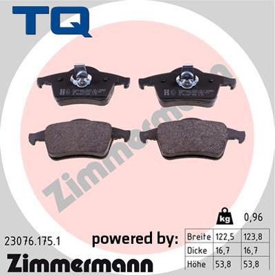 TQ TQ-BP0363 - Тормозные колодки, дисковые, комплект autospares.lv