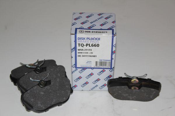 TQ TQ-PL660 - Тормозные колодки, дисковые, комплект autospares.lv