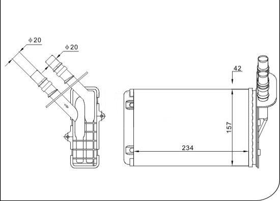 TQ TQ-YMLH158 - Теплообменник, отопление салона autospares.lv