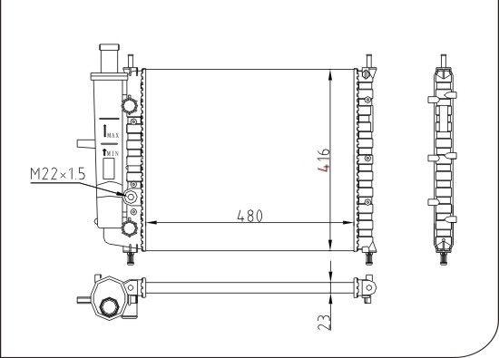 TQ TQ-YMLR406 - Радиатор, охлаждение двигателя autospares.lv