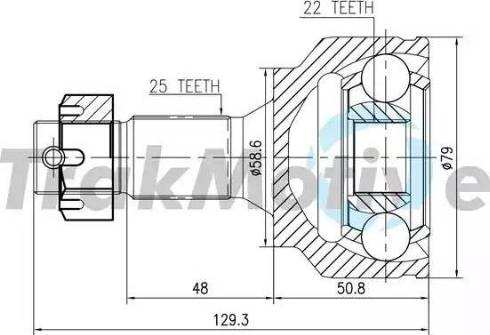 TrakMotive 40-0340 - Шарнирный комплект, ШРУС, приводной вал autospares.lv