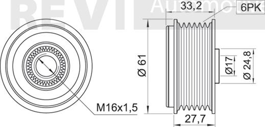 Trevi Automotive AP1041 - Шкив генератора, муфта autospares.lv