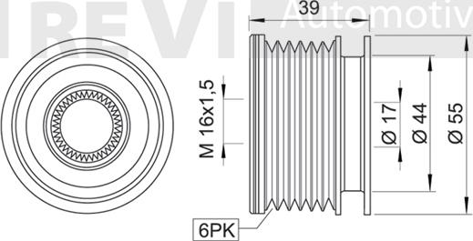 Trevi Automotive AP1061 - Шкив генератора, муфта autospares.lv