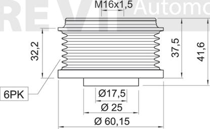 Trevi Automotive AP1018 - Шкив генератора, муфта autospares.lv