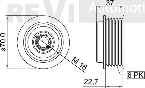 Trevi Automotive AP1075 - Шкив генератора, муфта autospares.lv