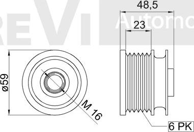 Trevi Automotive AP1197 - Шкив генератора, муфта autospares.lv