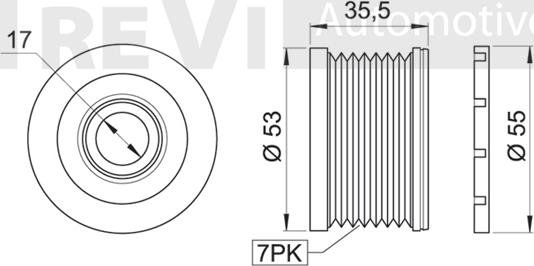 Trevi Automotive AP1114 - Шкив генератора, муфта autospares.lv