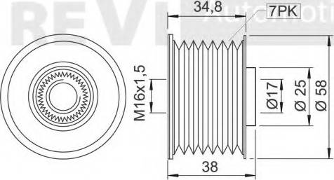 Trevi Automotive AP1183 - Шкив генератора, муфта autospares.lv