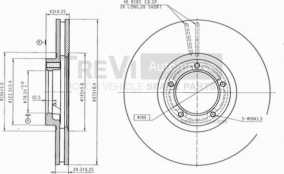 Trevi Automotive BD1112 - Тормозной диск autospares.lv