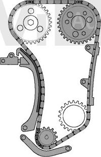 Trevi Automotive KC1045 - Комплект цепи привода распредвала autospares.lv