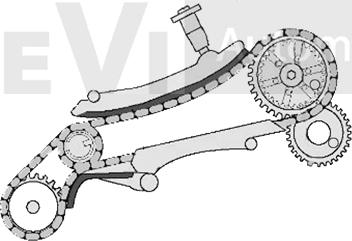 Trevi Automotive KC1003 - Комплект цепи привода распредвала autospares.lv