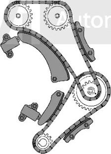 Trevi Automotive KC1037 - Комплект цепи привода распредвала autospares.lv